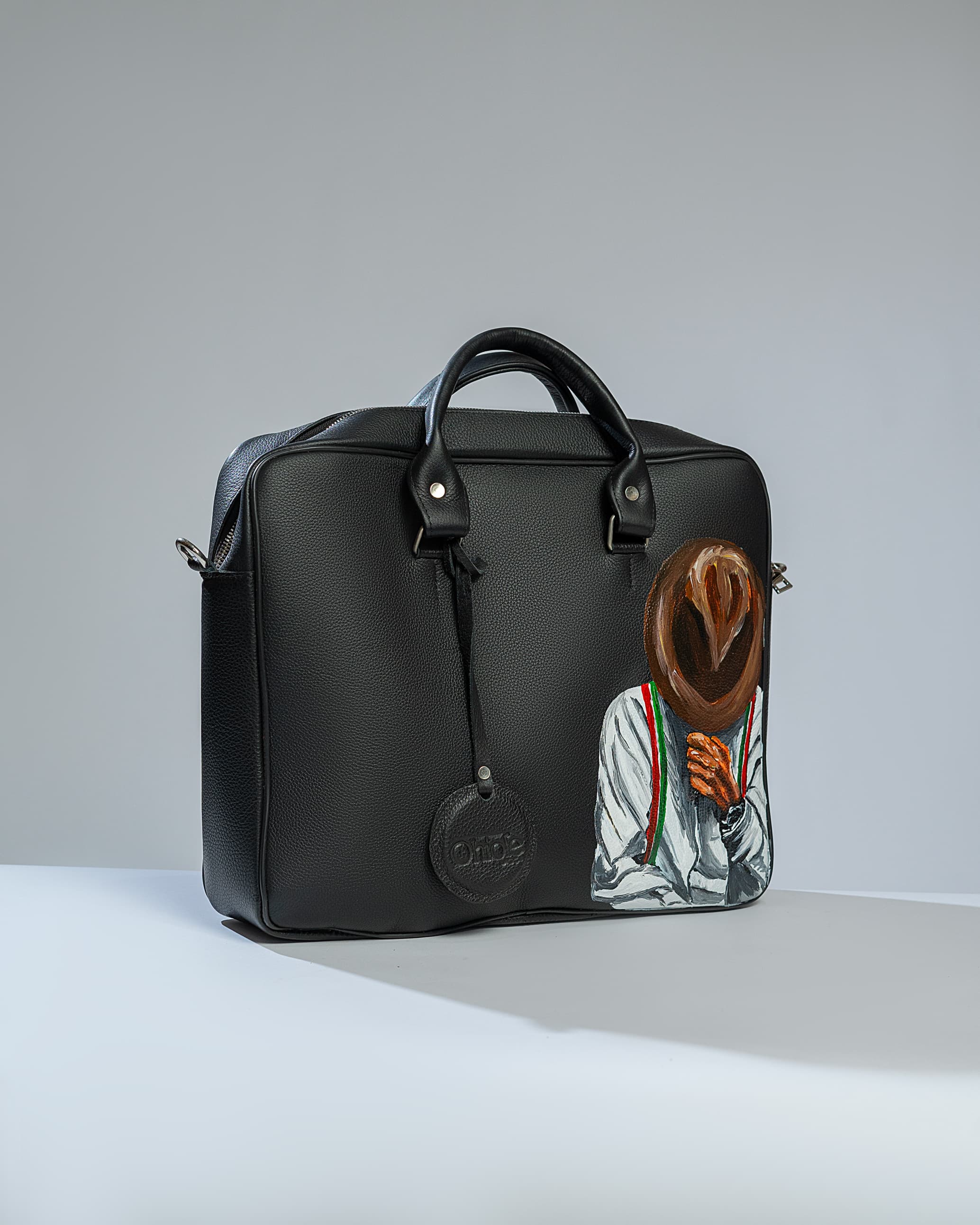 Black classic Laptop bag. - mystery man inspired.